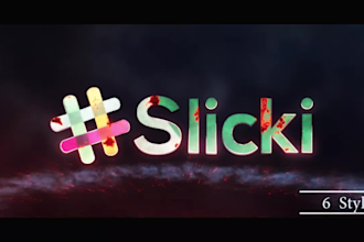 make typography script and text based logo with animation