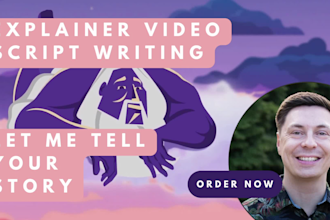 write your explainer video script in german or english