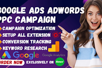 setup and manage google ads adwords ppc campaign