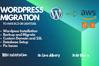 setup or migrate wordpress website to aws ec2 or lightsail