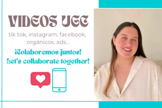create ugc video content for tiktok, reels, in spanish