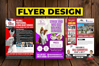 design professional flyer, poster and post card design