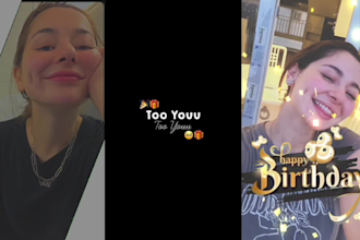 make happy birthday videos, add subtitles and video editings