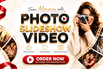 create wedding photo slideshow, promo, memorial video