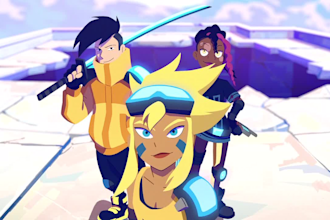 create 2d music video, 2d cartoon animation, animated short file anime fighting