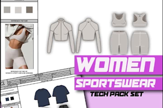 create a tech pack for sportswear and activewear