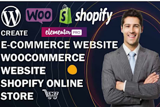 create an ecommerce website using woocommerce or shopify store