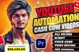 create top 10 cash cow faceless videos and youtube automation channel