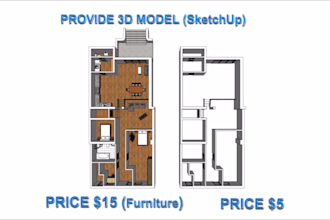 model your floorplan into 3d by sketchup fastest