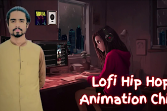 create lofi loop animation illustration anime music video youtube