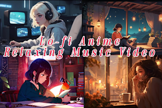 create lofi animation relaxing hip hop music video youtube