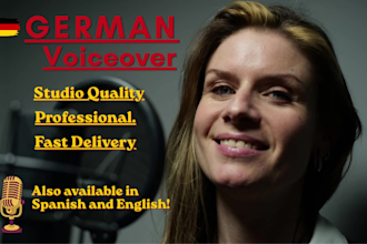 record a warm and charming native german female voice over
