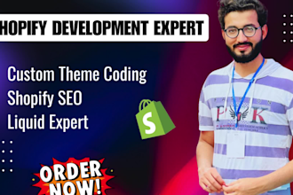 handle shopify development, custom liquid coding and SEO