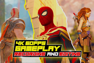 do a gameplay recording  and editing at 4k 60fps