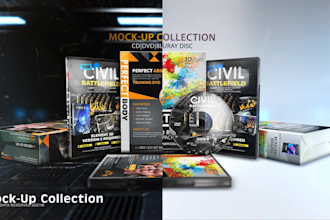 customize 3d video mockup, software box, box set, dvd, cd cover