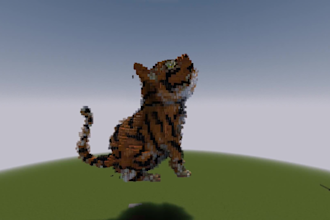 build an organic statue on minecraft