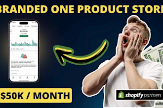 build shopify drop shipping store, branded one product store