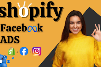 set up shopify facebook ads campaign, instagram ads campaign for your business