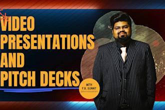 create the perfect investor ready pitch deck or  pitch video for your startup