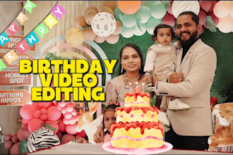 do professional birthday highlight and wish video editing