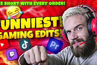 edit funny gaming videos for youtube , tiktok, and reels
