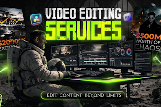 professional youtube video editing, including vlogs, promos, and ads