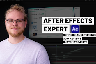 make a custom animation or edit any after effects template