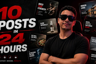 design 10 custom posts in 24 hours