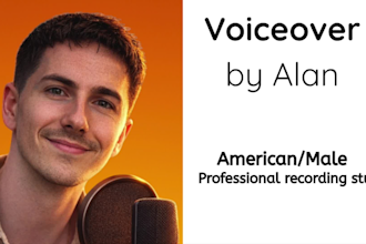 record a professional american male voice over