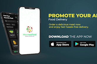 create a playful promo ads video for your restaurant food delivery app