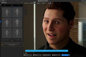 model and sculpt 3d metahuman character, fully rigged character, expression, ue5