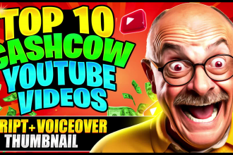 create top 10 cash cow faceless youtube videos