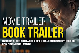create custom movie like book trailer for you