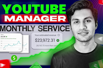 be your youtube manager for video SEO and channel growth