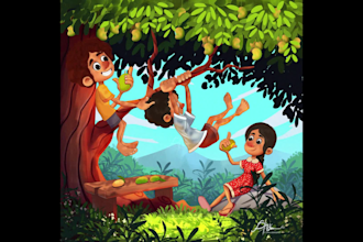 do children story book illustration, kids story book illustration, picture book