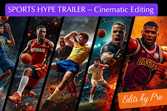create a cinematic sports trailer for teams, athletes, and events