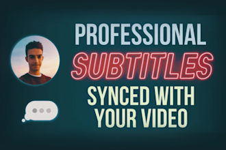 add professional synced subtitles to your video