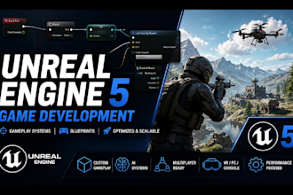 develop custom unreal engine mechanics and game prototype using blueprints