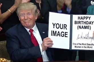 create president donald trump singing happy birthday video with your name