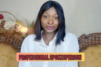 be your female video spokesperson and testimonial actress
