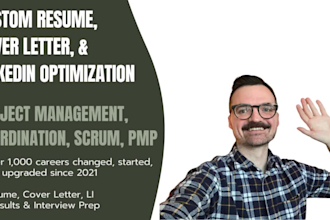 write a new pmp, scrum master, or project manager resume