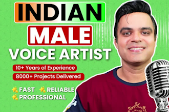 be your indian english and hindi voice over artist