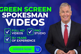 create a green screen spokesman video for web, social media