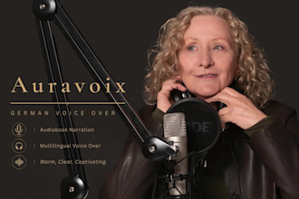 record a warm and professional english female voice over