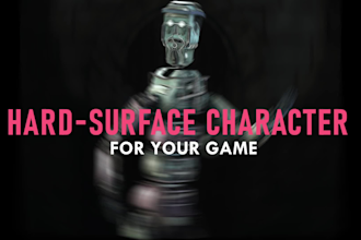 do game ready hard surface character with renders
