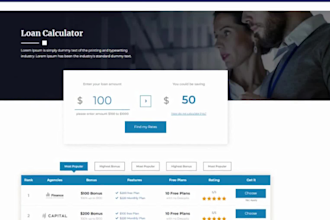 design an awesome mortgage loan website with leads integration and landing page