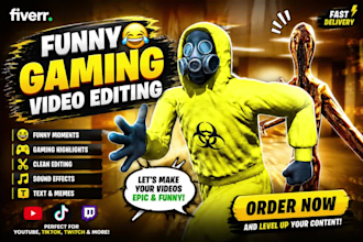 edit funny gaming videos with memes and sound effects