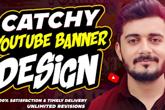 create eye catching youtube banner, channel art, and logo