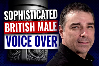 voice a human british english male voice over