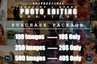 do cull bulk event photo editing, wedding album, photo touch up, face slim lr ps